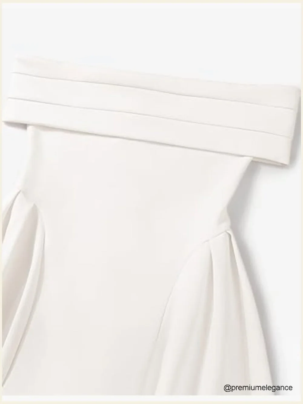 Off Shoulder Short Sleeve A-Line Midi Dress - Formal Party - Picture 6 of 7